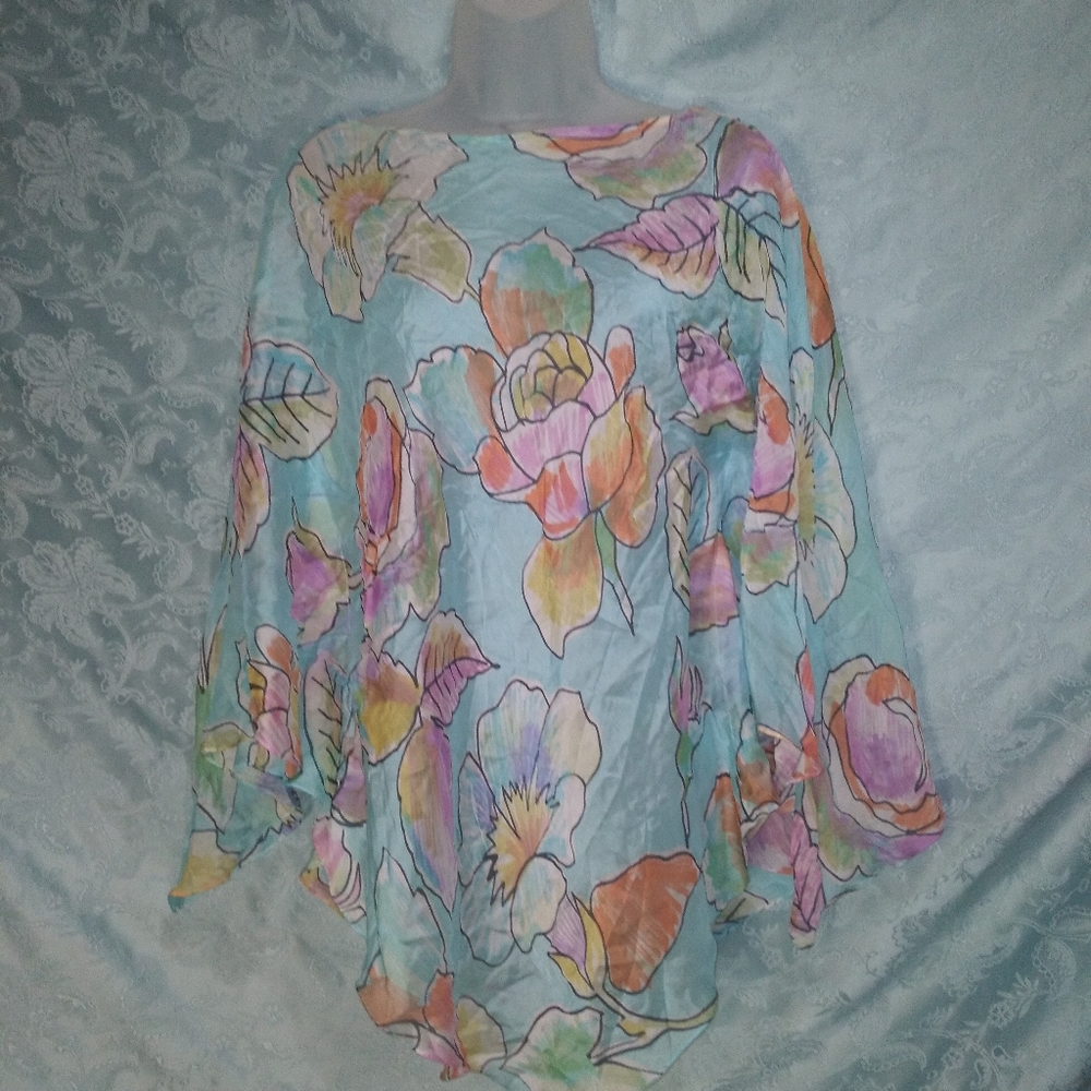 Silk poncho